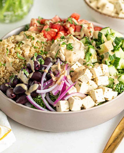 Vegan Mediterranean Quinoa Bowls