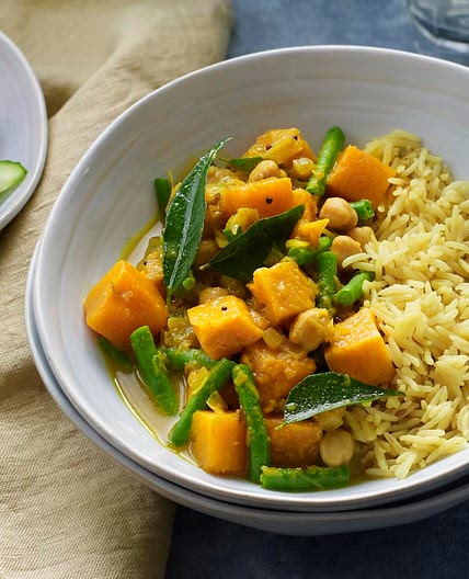 Butternut squash curry with chickpeas