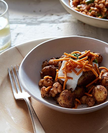 New Potato & Chickpea Chaat (Aloo Chana Chaat)