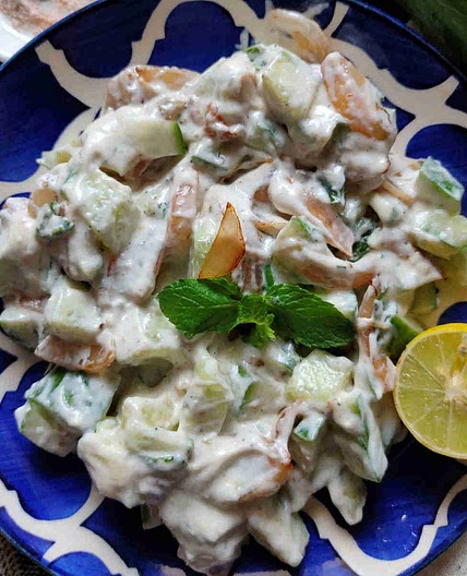 Creamy Tzatziki Cucumber Salad