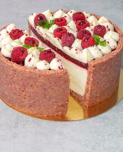 No Bake Raspberry Cheesecake