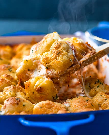 Garlic Bread Pepperoni Pizza Casserole