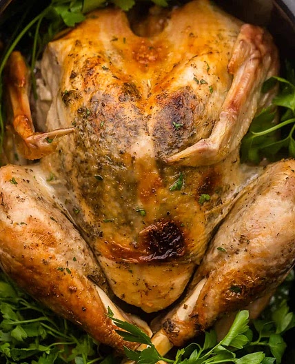 Crockpot Turkey with Garlic Butter