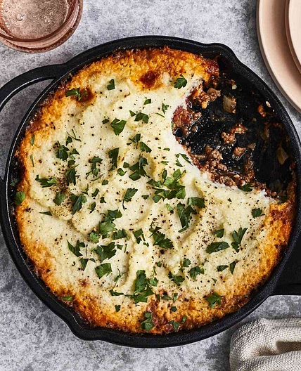 Shepherd's Pie with Cauliflower Topping