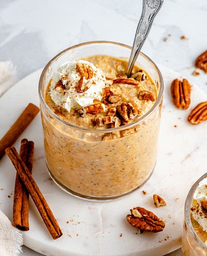 Pumpkin Pie Overnight Oats with Chia