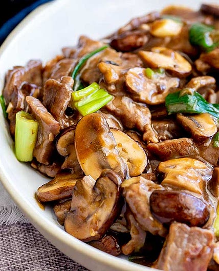 Takeout Style Chinese Beef and Mushroom Recipe