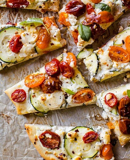 Zucchini & Herbed Ricotta Flatbread