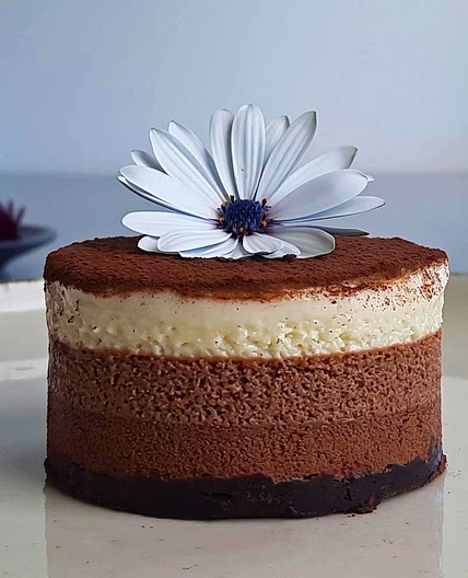 Triple Layer Vegan Chocolate Mousse Cake