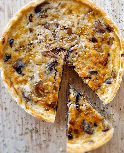 No Cheese Gluten Free Mushroom Quiche With Caramelized Onions