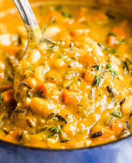 Nourishing Pumpkin Wild Rice Soup (Vegan)