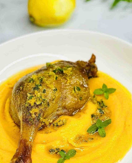 Roasted Duck with Butternut Squash Puree