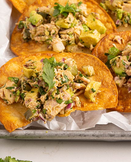 Easy Canned Tuna Tostadas (No Mayo!)