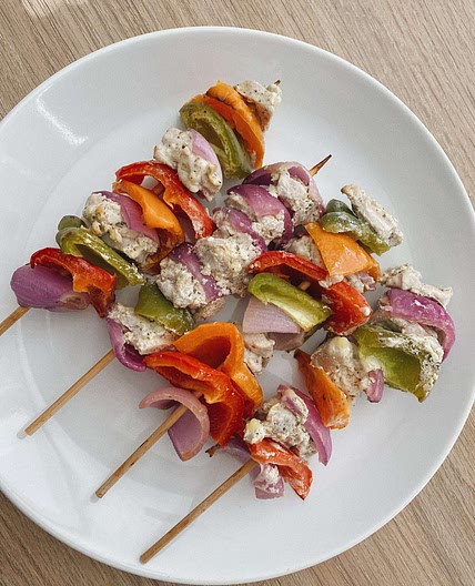 Oven Baked Greek Chicken Skewers