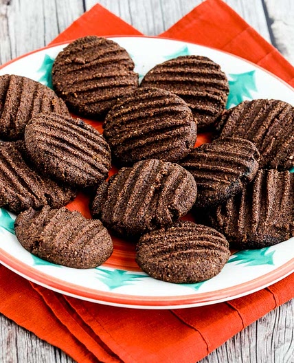 Chocolate Shortbread Cookies (Flourless, Sugar-Free)