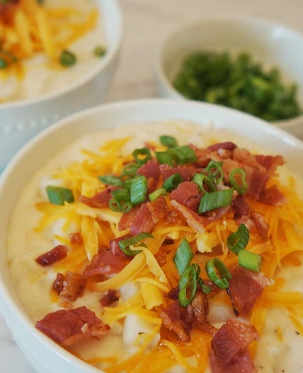 Crockpot Potato Soup with Frozen Hash Browns