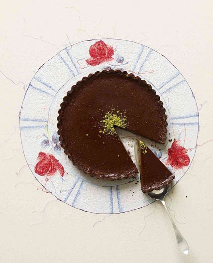 Milk Chocolate-Pistachio Tart