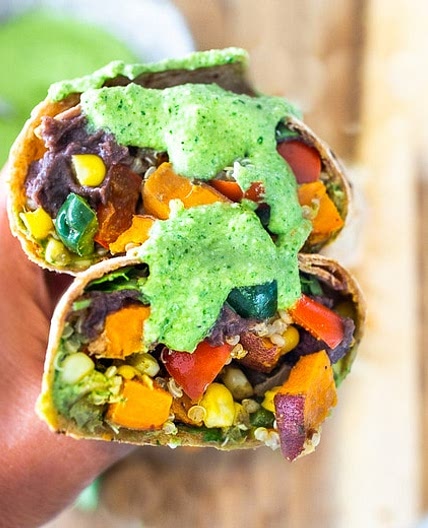 Peruvian Burritos with Aji Verde