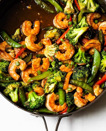 Honey Garlic Shrimp Stir Fry