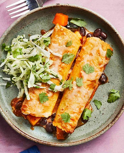 Butternut Squash & Black Bean Enchiladas