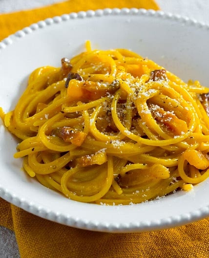 Spaghetti Carbonara (Spaghetti with guanciale and eggs)