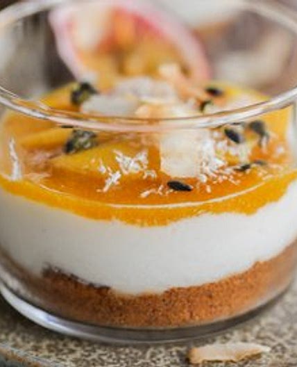 Coconut Mango Passion Fruit Trifle