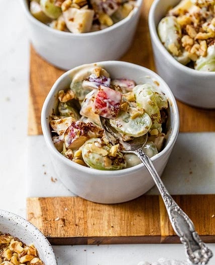 Fall Fruit Salad with Apples and Grapes