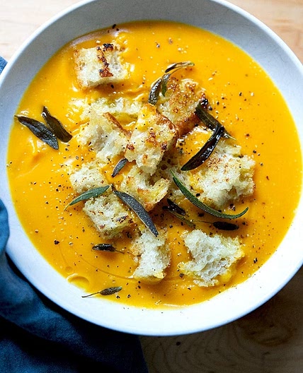 Roasted Butternut Squash and Garlic Soup