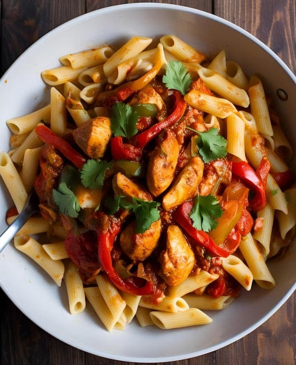 One Pot Chicken Fajita Pasta Recipe