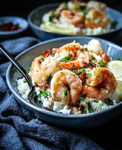Whole30 Shrimp Stir-Fry over Cauliflower Grits from The Whole30 Fast & Easy Cookbook