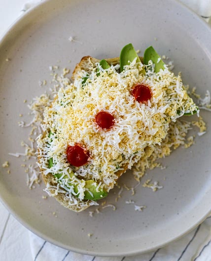 Grated Egg Avocado Toast