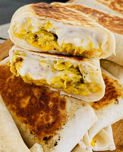 Blackstone Sausage Gravy Breakfast Burritos