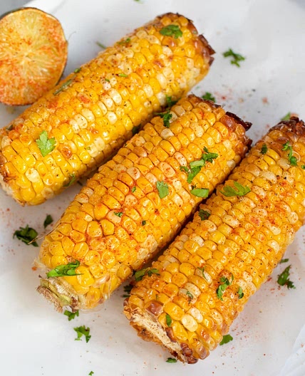 Spicy Air Fryer Corn on the Cob
