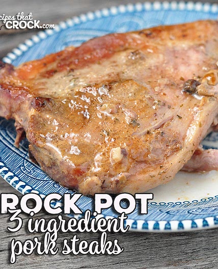 3 Ingredient Crock Pot Pork Steaks