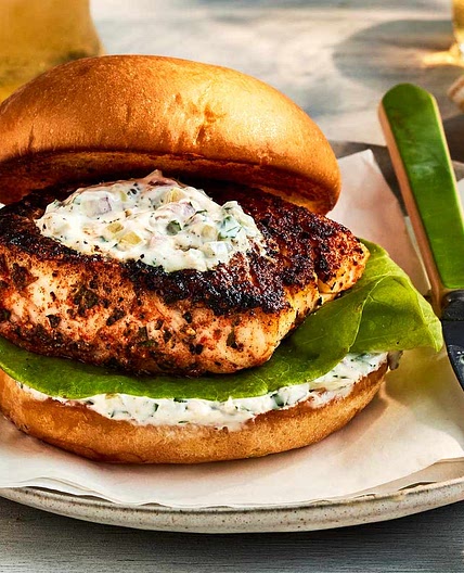 Blackened Fish Sandwiches with Horseradish Tartar Sauce