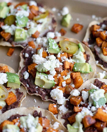 Sweet Potato Vegetarian Tostadas Recipe