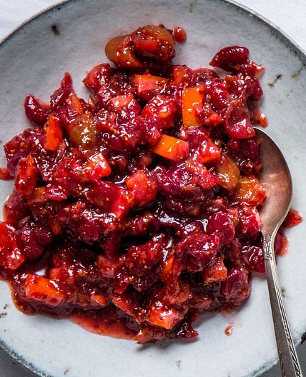 Cranberry Chutney With Orange, Figs, and Mustard