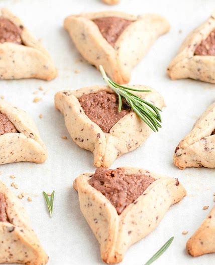 Chocolate and Rosemary Halva Hamantaschen
