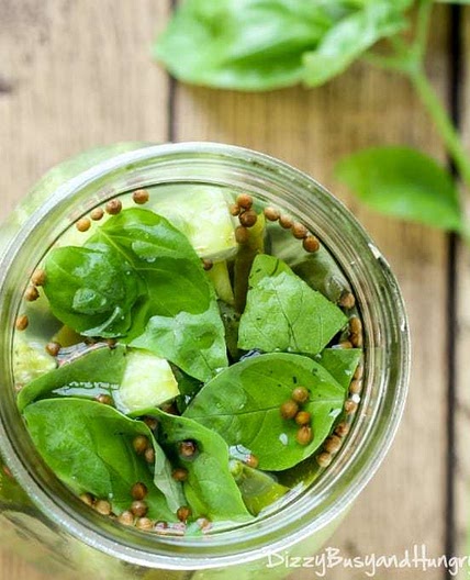 Jalapeno Garlic Basil Pickles