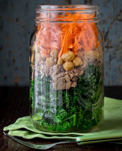 Mason Jar Power Salad with Chickpeas & Tuna