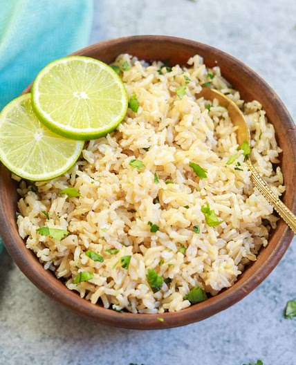 Cilantro Lime Brown Rice (Instant Pot & Stovetop)