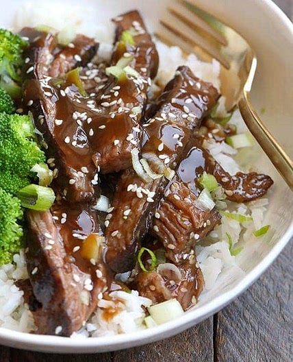 Mongolian Sous Vide Flank Steak