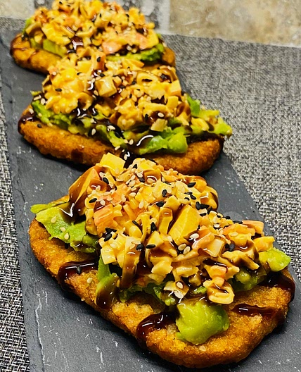 Spicy Crab Roll Hash Browns