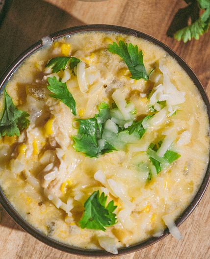 Green Chili Chicken Corn Chowder