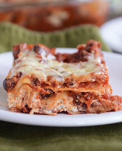 Cheesy Black Bean Lasagna