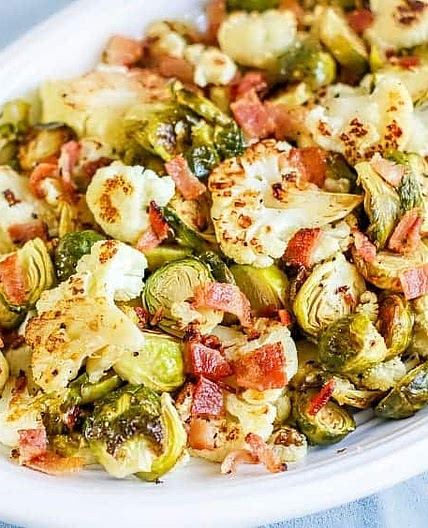 Bacon Butter Roasted Keto Veggies