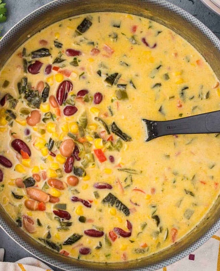 Creamy Mexican Corn and Bean Soup