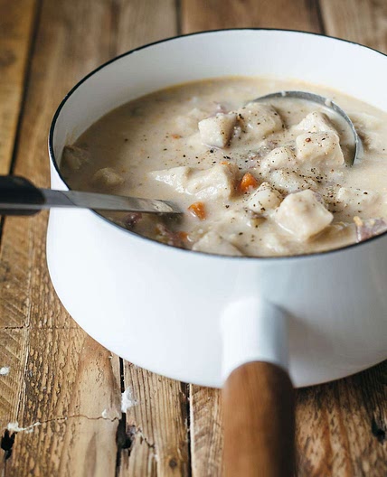 German Chicken Soup with Dumplings