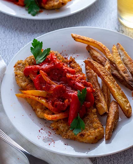 Zigeuner Schnitzel (Paprika Schnitzel)