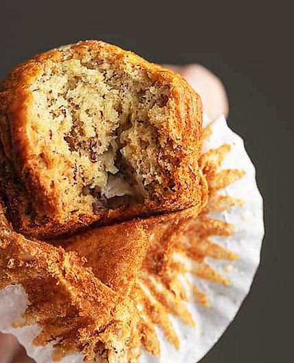 Keto Banana Bread Muffins with Walnuts