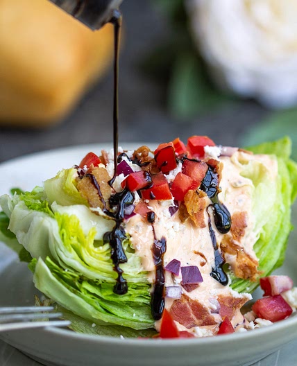 Homemade Sriracha Thousand Island Dressing Wedge Salad